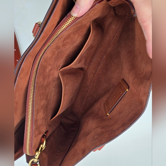 Coach Brooke Carryall In Signature Canvas Leather Tan Rust W/ Wallet - Picture 9 of 16
